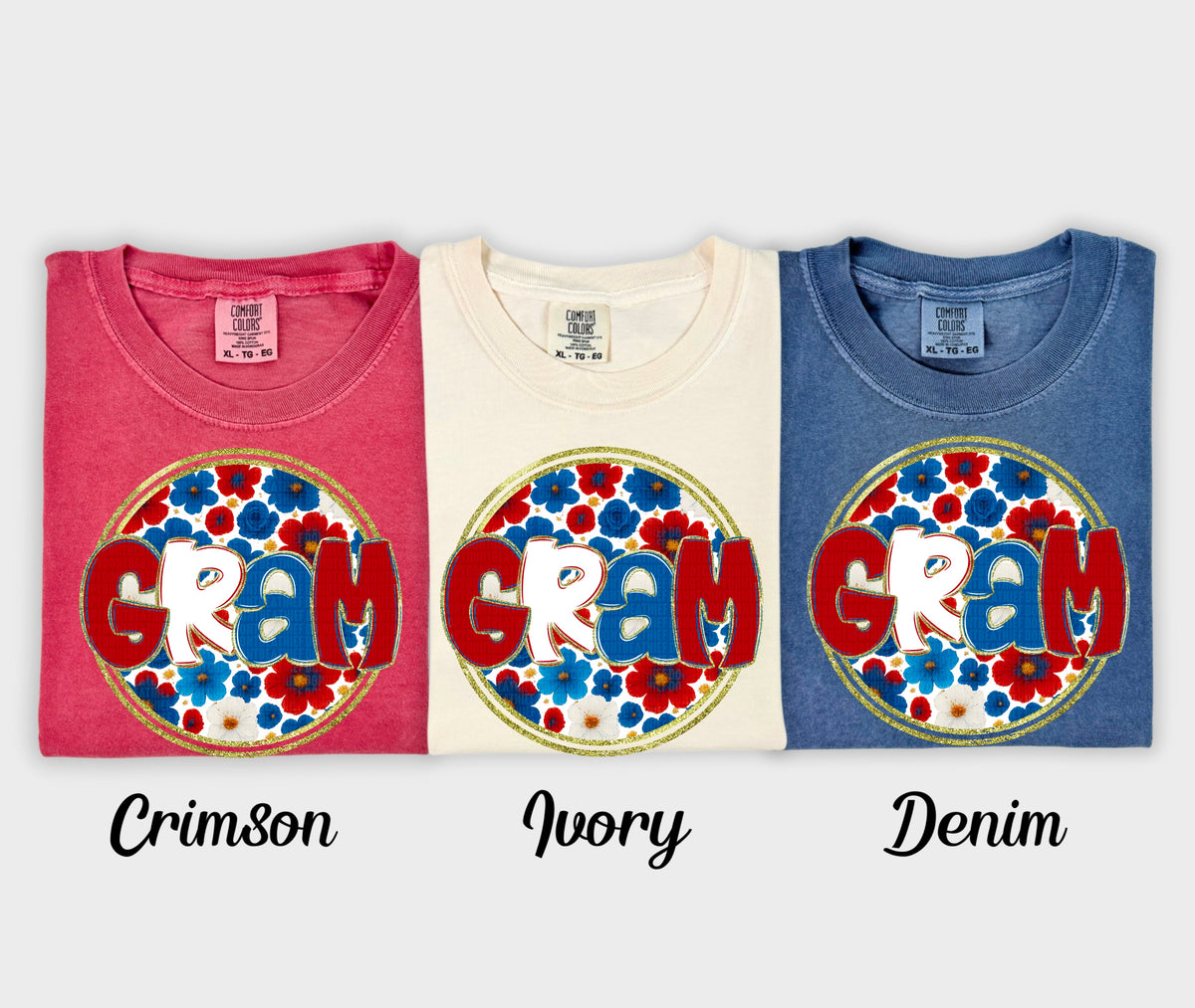 Floral 4th of July (dropdown)-DTF&UV