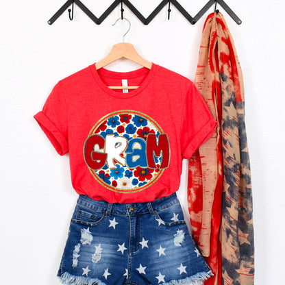 Floral 4th of July (dropdown)-DTF&UV