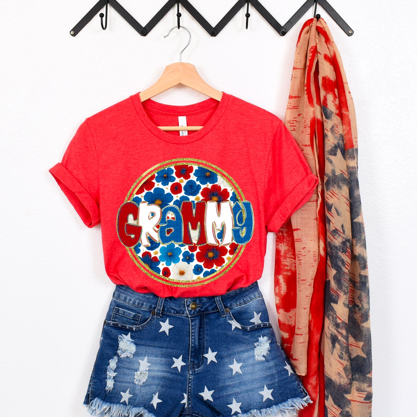 Floral 4th of July (dropdown)-DTF&UV
