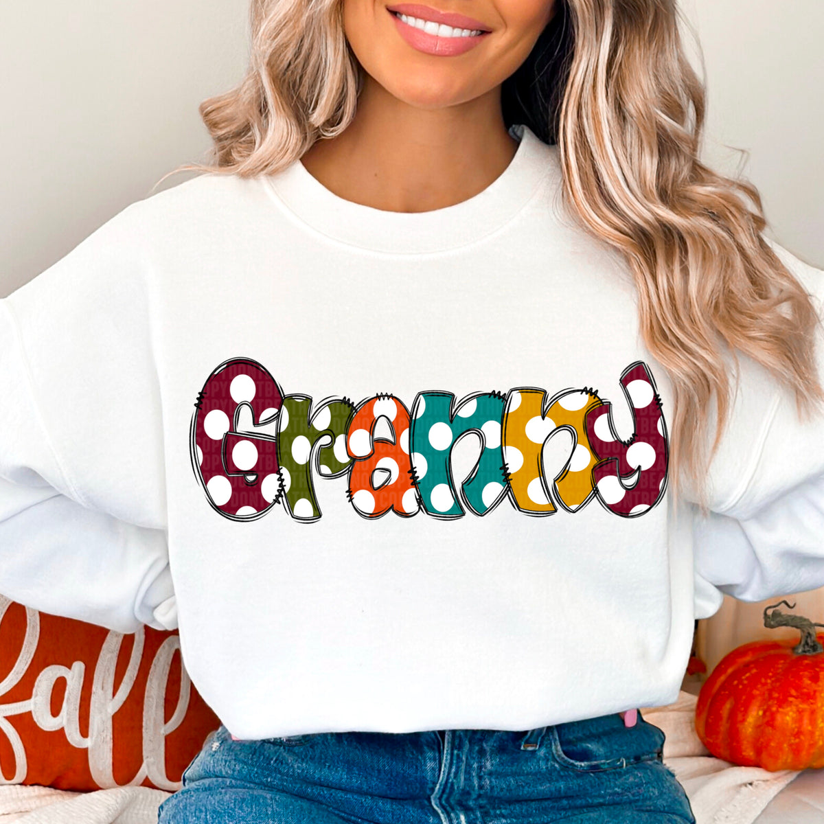 Fall Dots Doodle Names (ALL LISTED IN THIS LISTING-DROPDOWN)-DTF