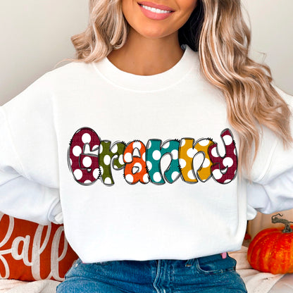Fall Dots Doodle Names (ALL LISTED IN THIS LISTING-DROPDOWN)-DTF