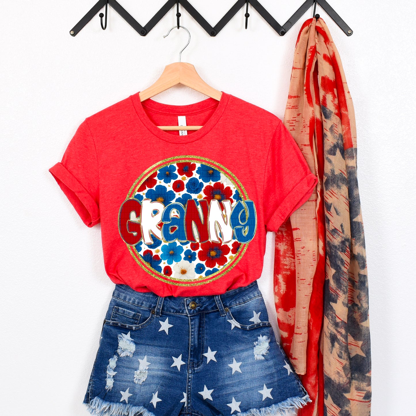 Floral 4th of July (dropdown)-DTF&UV