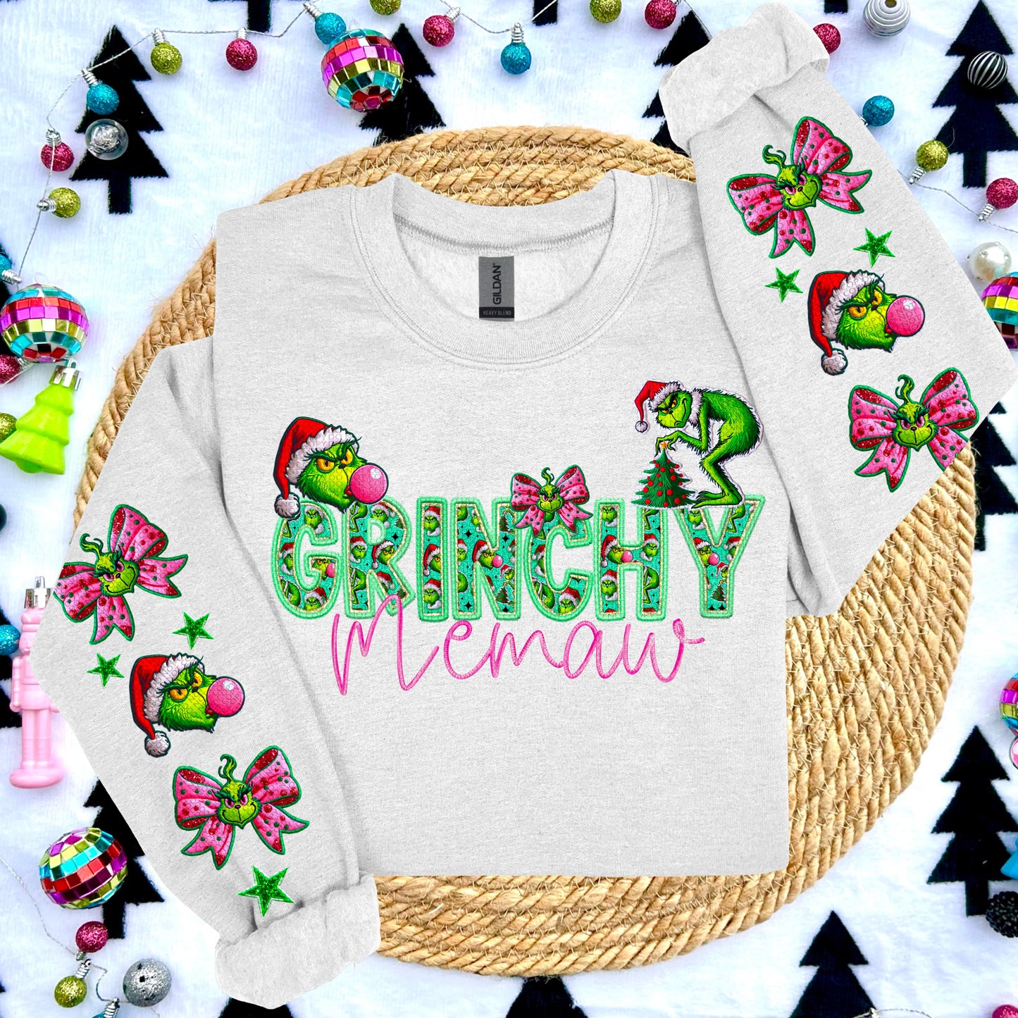 Grinchy Names(COMES W/SLEEVE) (ALL Names IN THE LISTING-DROPDOWN)-DTF