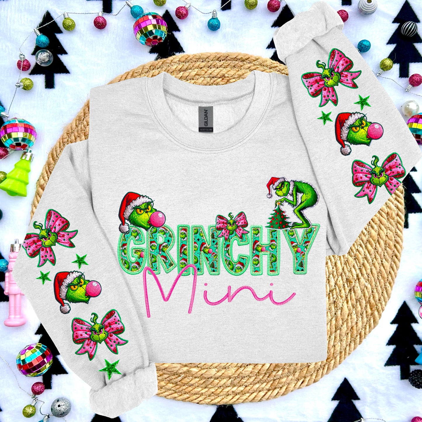 Grinchy Names(COMES W/SLEEVE) (ALL Names IN THE LISTING-DROPDOWN)-DTF