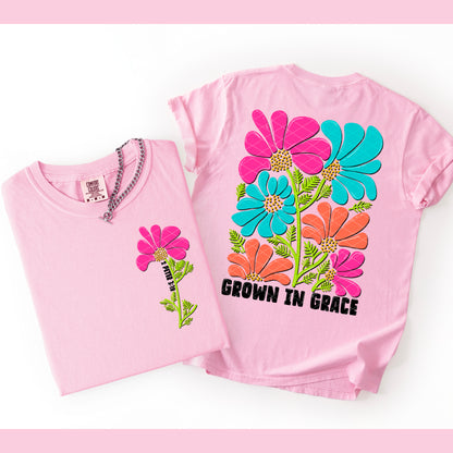 Grown in grace (Includes pocket and Back)-DTF&UV