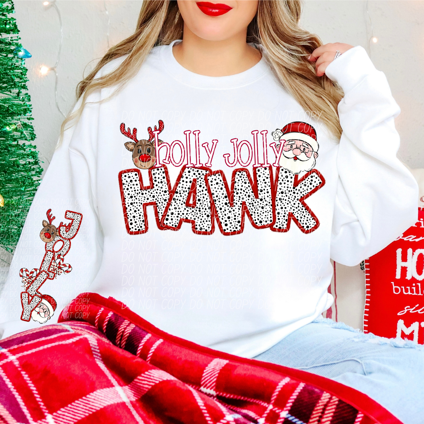 Holly Jolly Mascot Comes with Sleeve (DROPDOWN)-DTF&UV