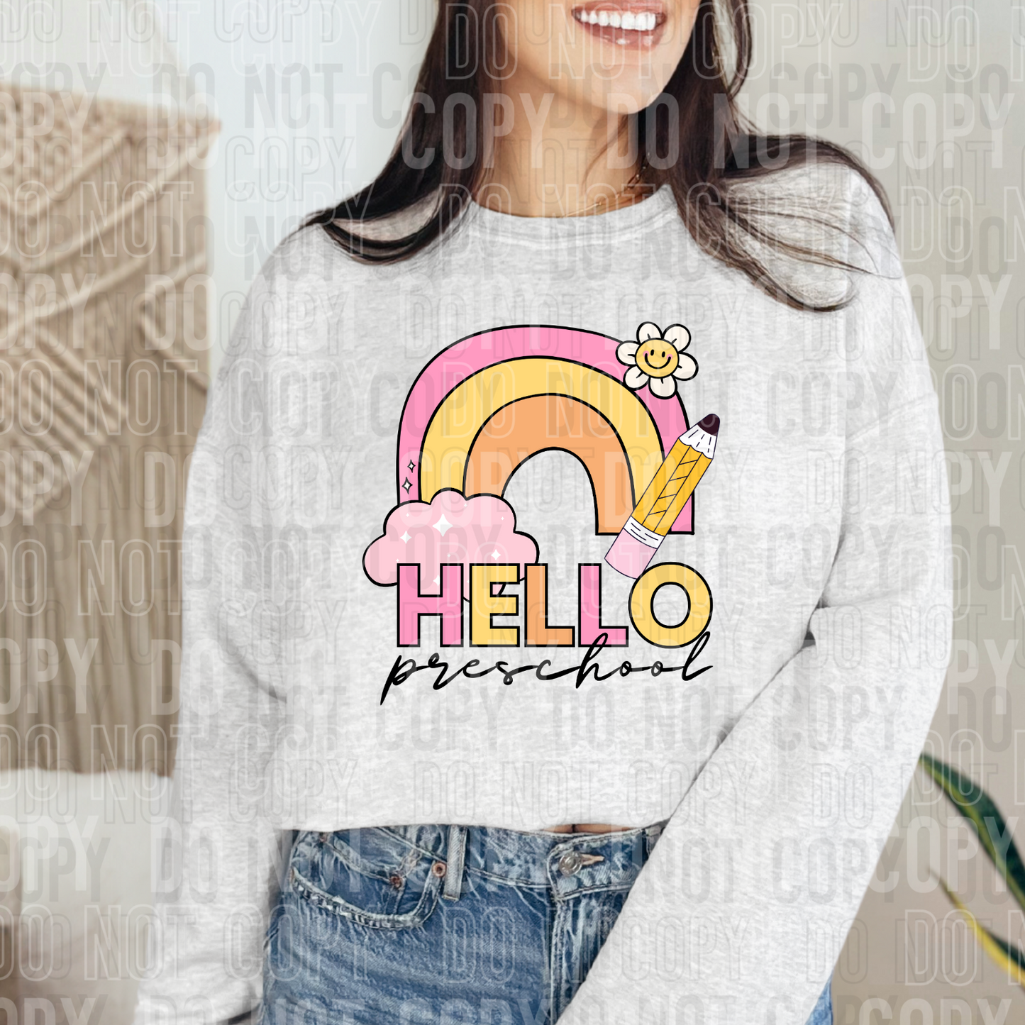 Hello Preschool Rainbow-DTF