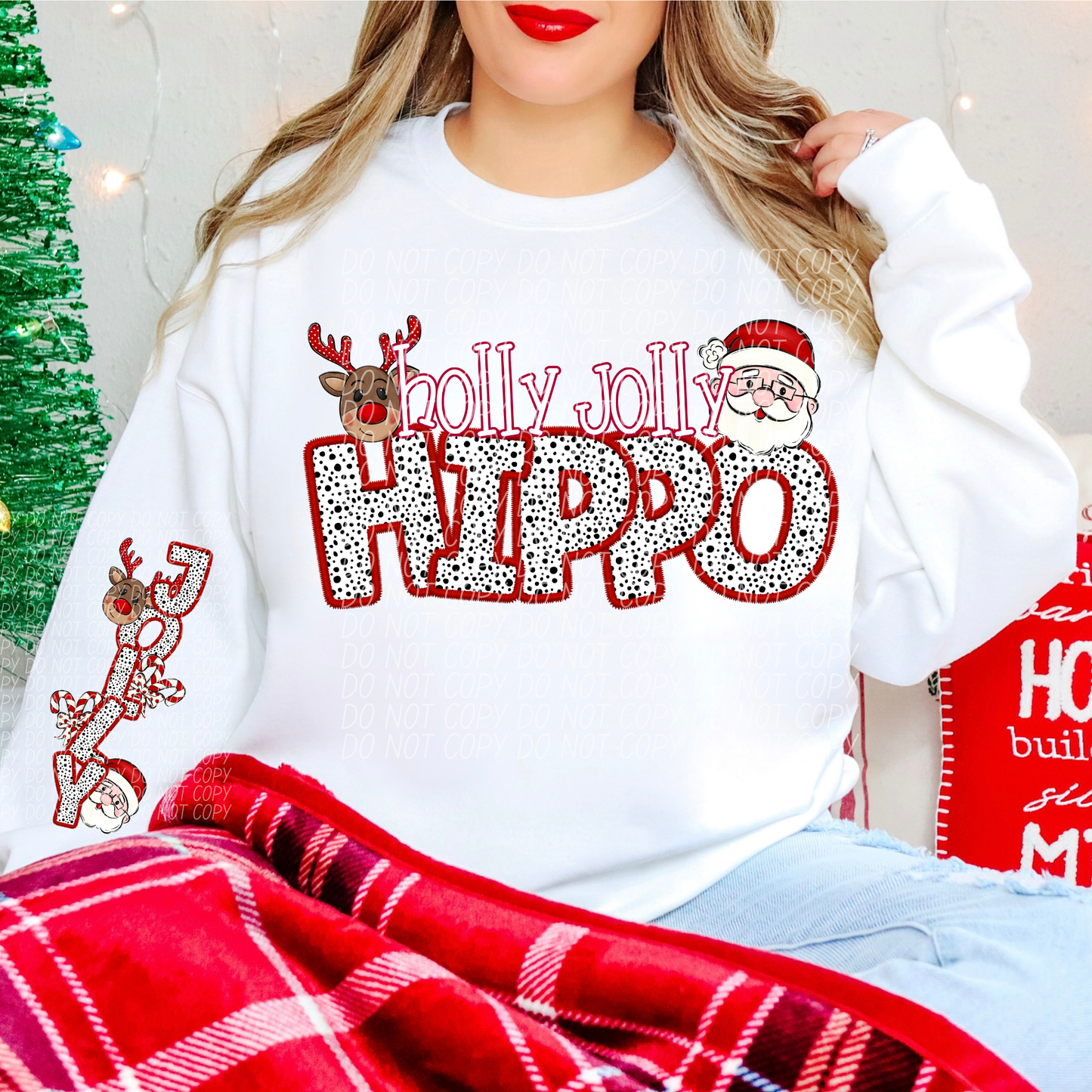 Holly Jolly Mascot Comes with Sleeve (DROPDOWN)-DTF&UV