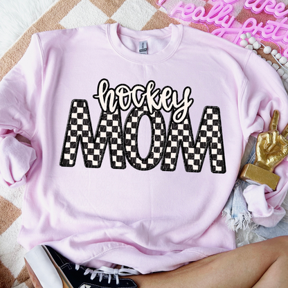 Checkered Sports Mom (dropdown)- DTF&UV