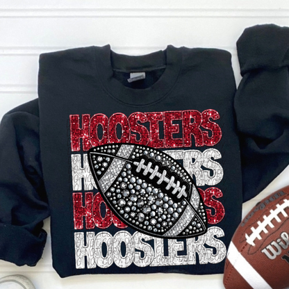 Football Stacked Mascots faux sequin (ALL MASCOTS LISTED IN THIS LISTING-DROPDOWN)-DTF