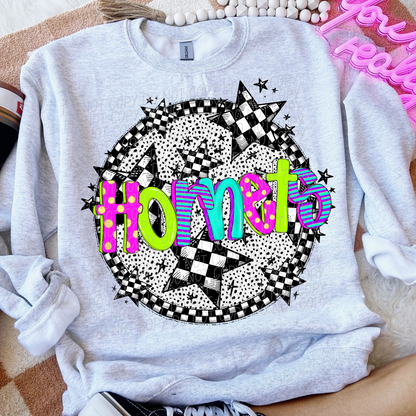 Neon checker Mascots(Dropdown)-DTF