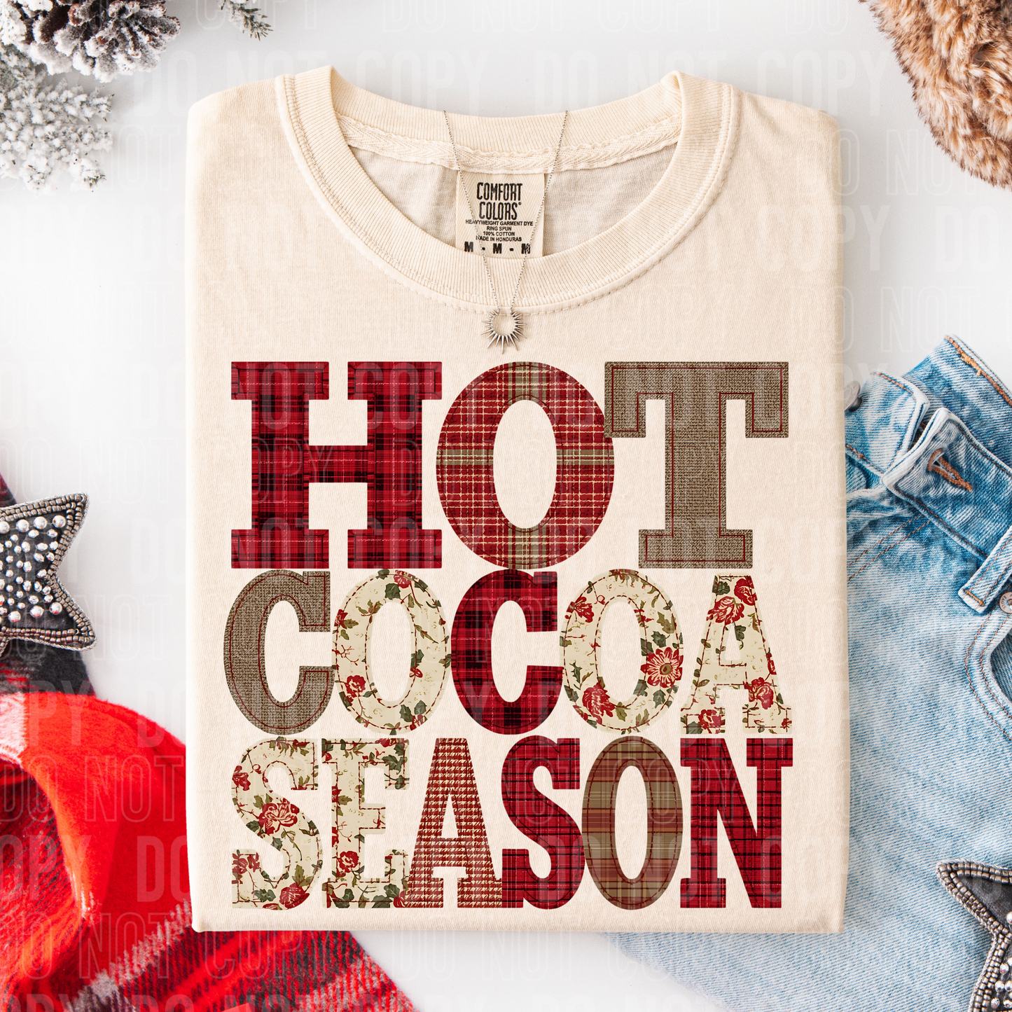 HOT COCOA SEASON PATCHWORK -DTF&UV