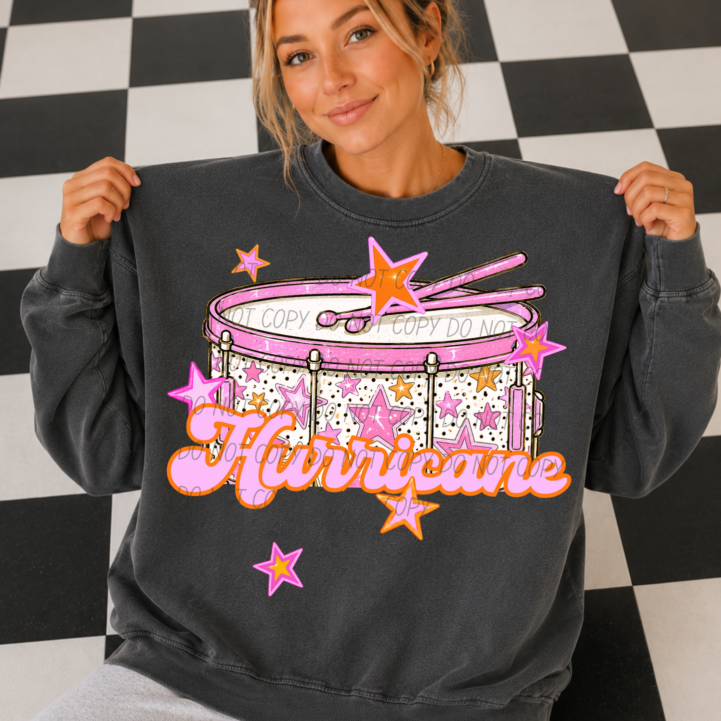 Band Pink Orange Stars Mascot (Dropdown)- DTF&UV