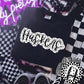 Huskers Black And White Polka Dot Faux Stitch - DTF