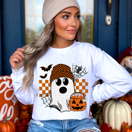 Halloween Checkered Ghost-DTF