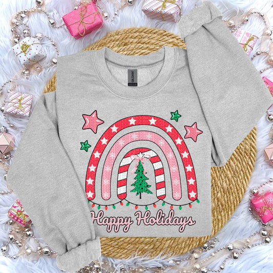 Happy Holidays Rainbow-DTF