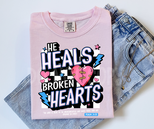 He Heals Broken Hearts(Back)-DTF