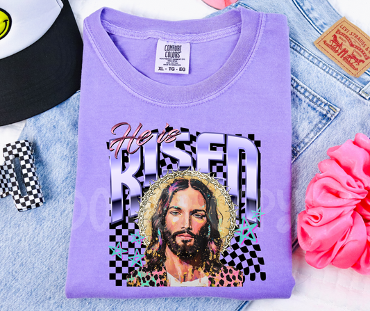 He Is Risen Vintage Retro -DTF