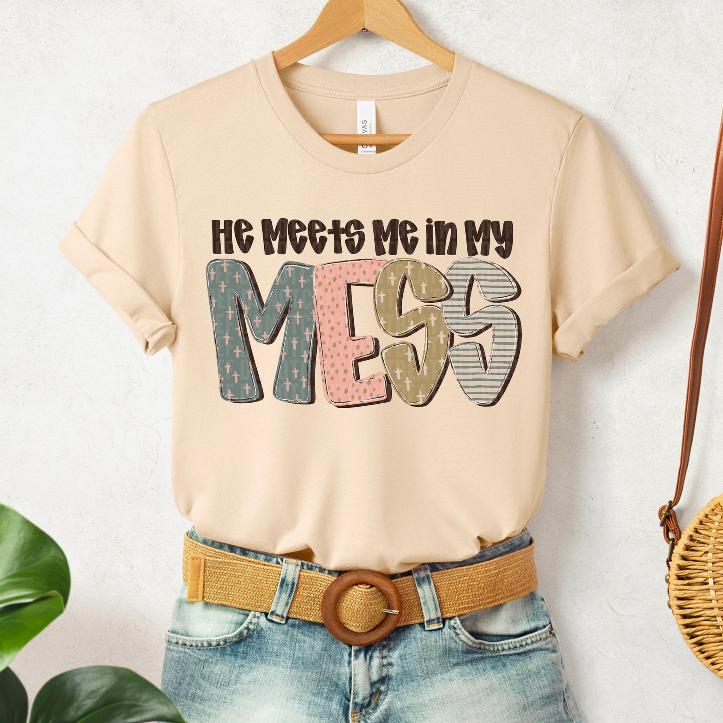 He Meets Me in My Mess-DTF&UV