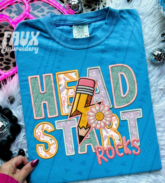 Head Start Rocks (pink)-Dtf