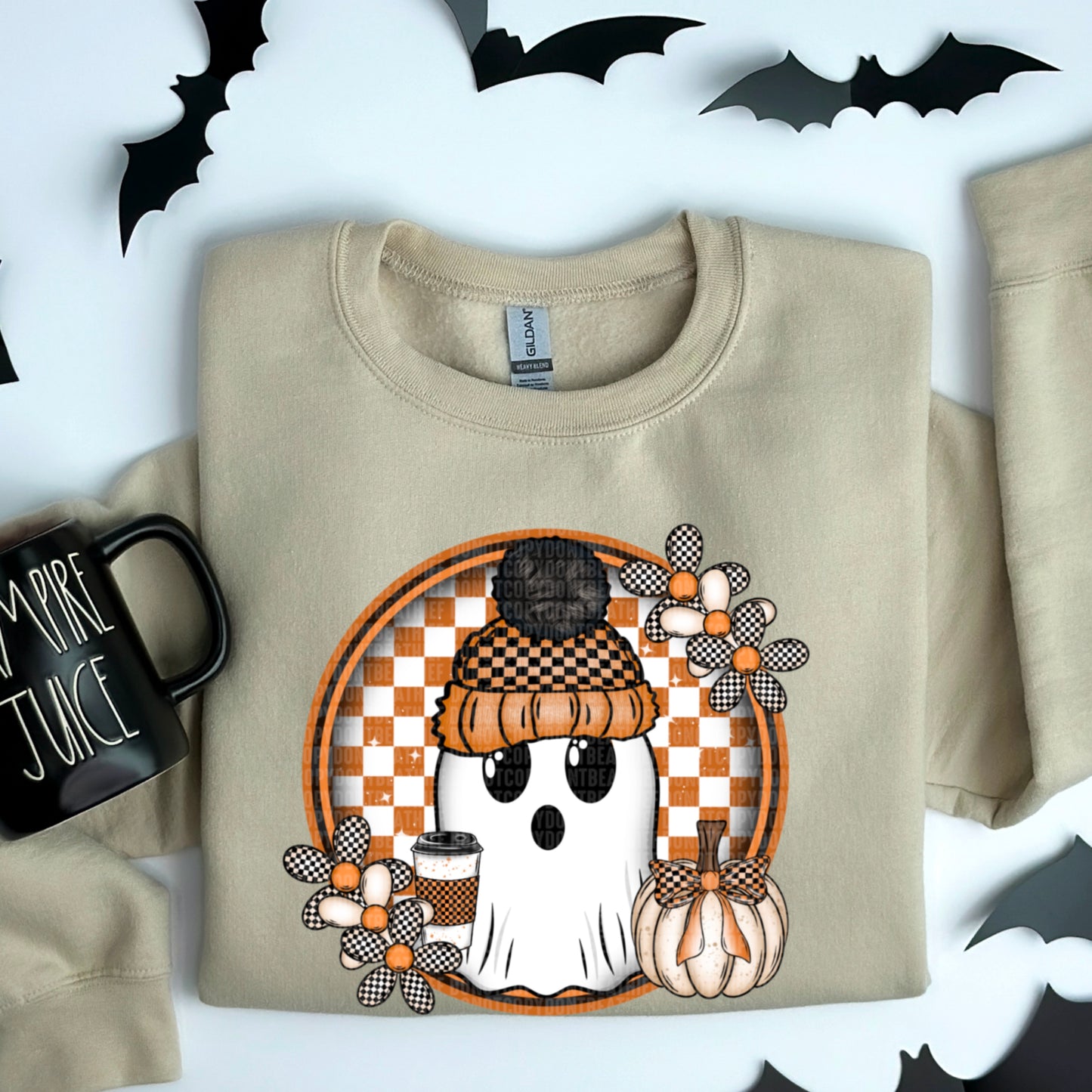 Hello Fall Checkered Ghost-DTF