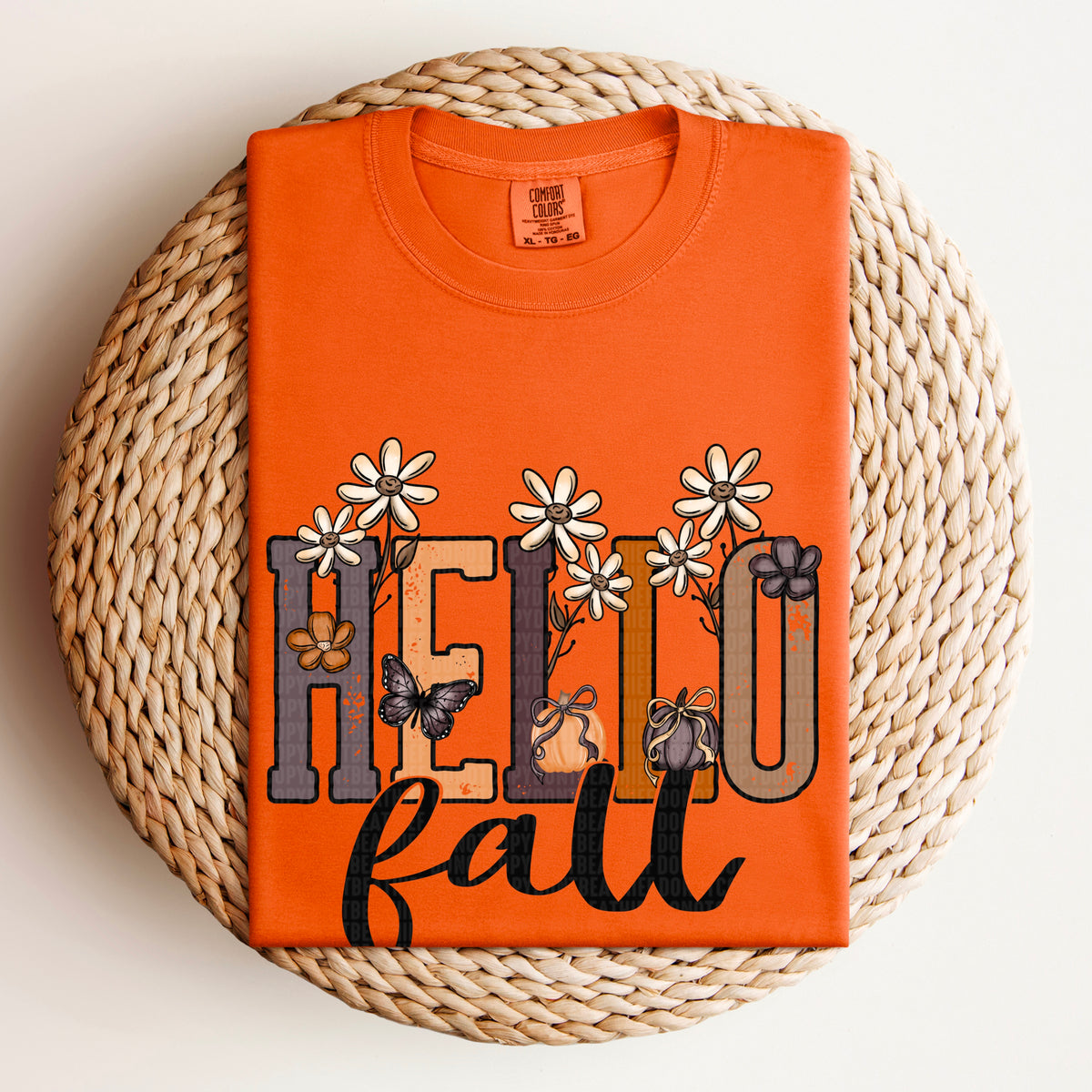 Hello fall doodle florals-DTF&UV