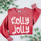 Holly Jolly white script-DTF