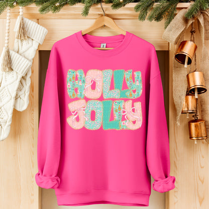 Holly Jolly faux lace-DTF&UV