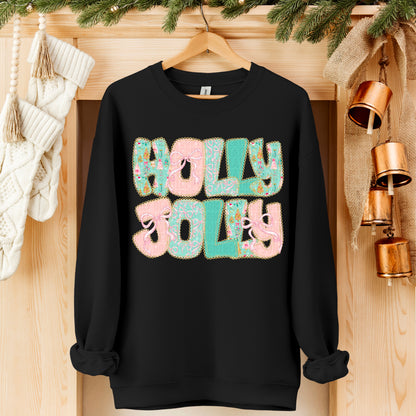 Holly Jolly faux lace-DTF&UV