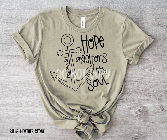 Hope Anchors the Soul Black-DTF