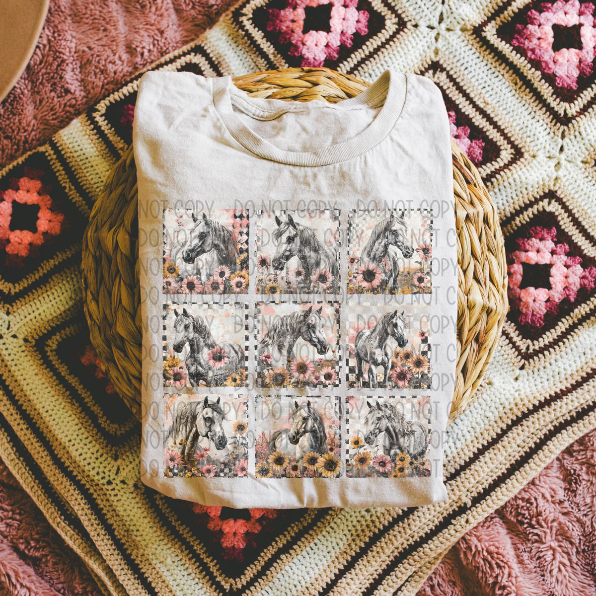 Horses Patchwork-DTF
