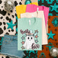 Howdy Boo turquoise hat stars-DTF&UV