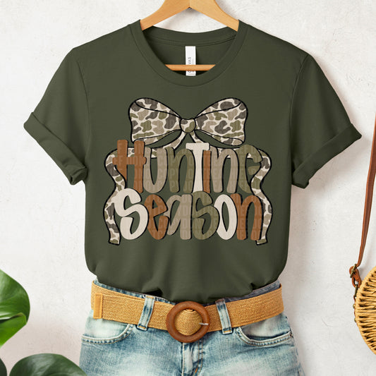 Hunting season fall colored letters bow -DTF&UV