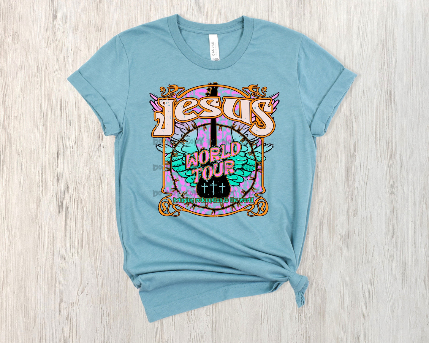 Jesus world tour distressed -DTF