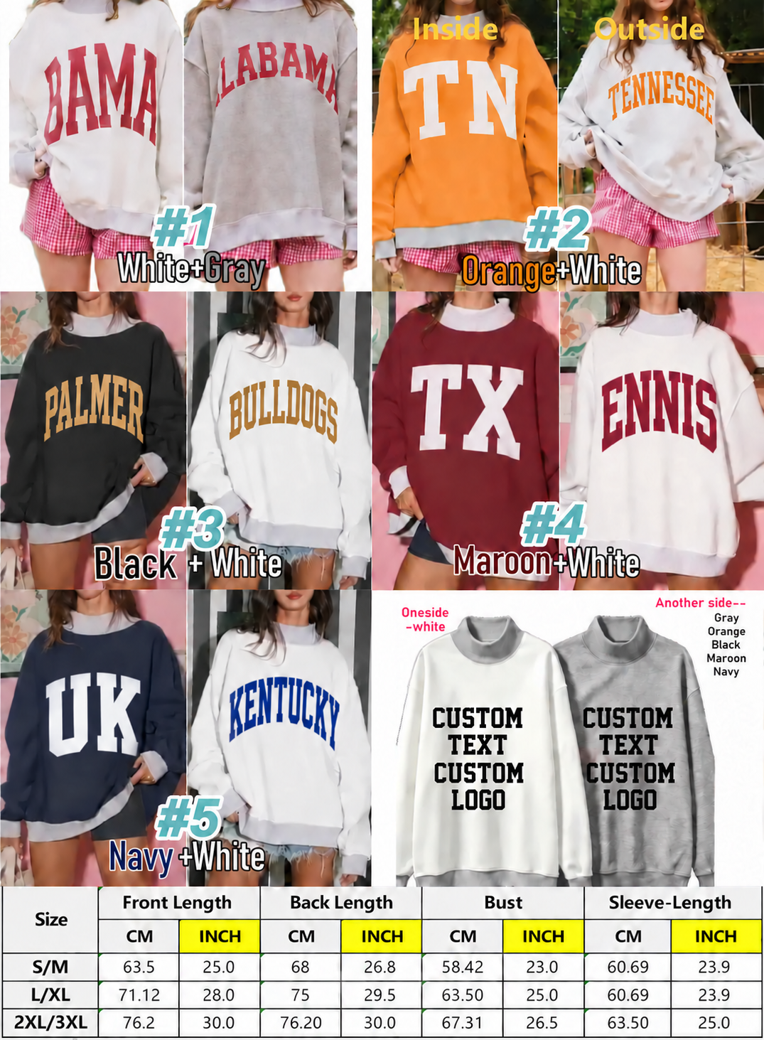 ABI Reversible Mock Neck Crew -Pre Order