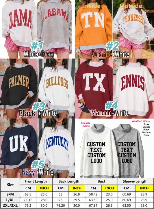ABI Reversible Mock Neck Crew -Pre Order