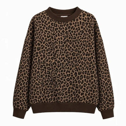 ABI Leopard Mock Neck Crew -Pre Order