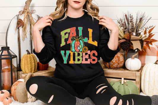 Fall vibes patch pumpkin -DTF