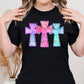 Cross trio pastel faux embroidery -DTF