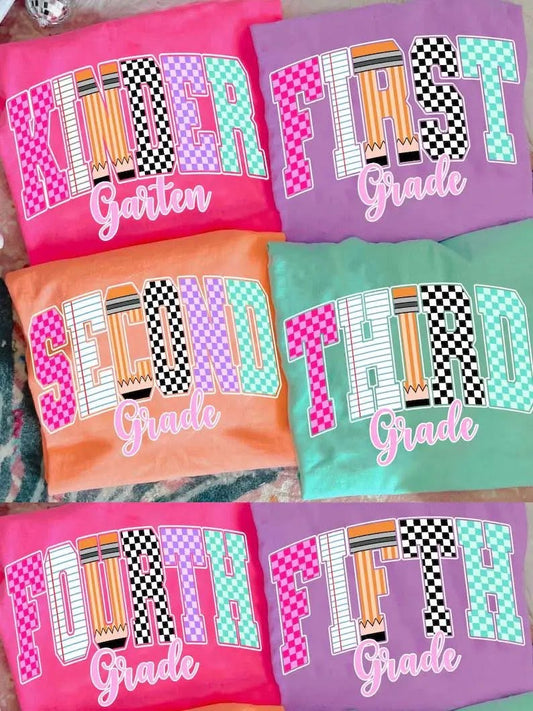 Retro School Grades-(7 Options)-DTF