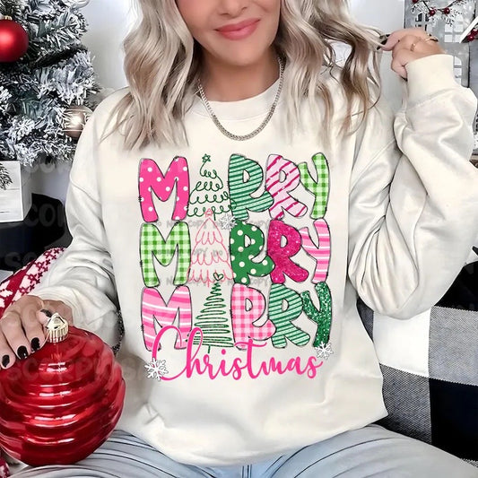 Merry Merry Merry Christmas Bright-DTF