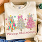 Merry Christmas Colorful Trees -DTF