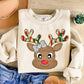 Girl Reindeer with Dotted Bow-DTF
