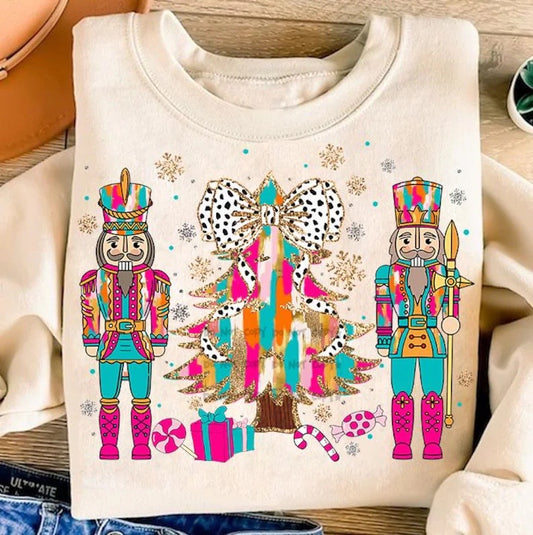 Colorful Tree and Nutcrackers-DTF