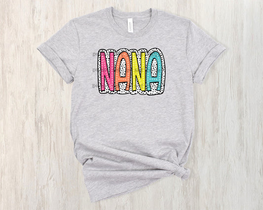 Nana multicolored dalmation back - DTF