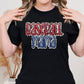 Baseball Mama  faux glitter dalmation back   -DTF