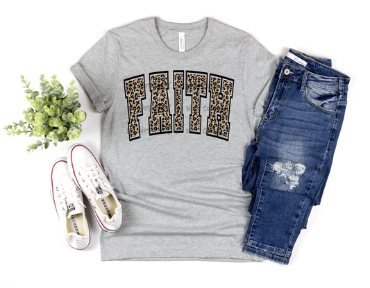Faith arched leaopard  -DTF