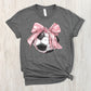 Soccer ball pink bow - DTF