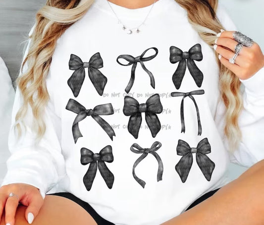 Black bows - DTF
