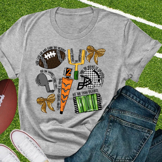Football collage with scriptures-DTF